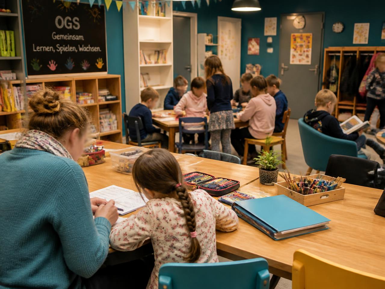 Betreuungskraft von Staff Rent im Offenen Ganztag mit Kindern